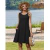 image:imageZeagoo Summer Dresses for Women 2026 Sleeveless Casual Floral Tshirt Sundress with Pockets Loose Tank Beach DressBlack