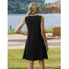 image:imageZeagoo Summer Dresses for Women 2026 Sleeveless Casual Floral Tshirt Sundress with Pockets Loose Tank Beach DressBlack