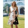 image:imageZeagoo Summer Dresses for Women 2026 Sleeveless Casual Floral Tshirt Sundress with Pockets Loose Tank Beach DressBlack White Pink Floral