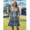 image:imageZeagoo Summer Dresses for Women 2026 Sleeveless Casual Floral Tshirt Sundress with Pockets Loose Tank Beach DressBlue Boho Print