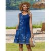 image:imageZeagoo Summer Dresses for Women 2026 Sleeveless Casual Floral Tshirt Sundress with Pockets Loose Tank Beach DressBlue Ethnic