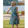 image:imageZeagoo Summer Dresses for Women 2026 Sleeveless Casual Floral Tshirt Sundress with Pockets Loose Tank Beach DressColorful