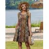 image:imageZeagoo Summer Dresses for Women 2026 Sleeveless Casual Floral Tshirt Sundress with Pockets Loose Tank Beach DressEthnic Print