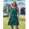 image:imageZeagoo Summer Dresses for Women 2026 Sleeveless Casual Floral Tshirt Sundress with Pockets Loose Tank Beach DressGreen Print