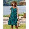 image:imageZeagoo Summer Dresses for Women 2026 Sleeveless Casual Floral Tshirt Sundress with Pockets Loose Tank Beach DressGreen Print