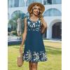 image:imageZeagoo Summer Dresses for Women 2026 Sleeveless Casual Floral Tshirt Sundress with Pockets Loose Tank Beach DressNavy Blue Print