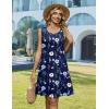 image:imageZeagoo Summer Dresses for Women 2026 Sleeveless Casual Floral Tshirt Sundress with Pockets Loose Tank Beach DressNavy Printbf318