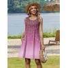 image:imageZeagoo Summer Dresses for Women 2026 Sleeveless Casual Floral Tshirt Sundress with Pockets Loose Tank Beach DressPurple Print