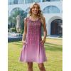 image:imageZeagoo Summer Dresses for Women 2026 Sleeveless Casual Floral Tshirt Sundress with Pockets Loose Tank Beach DressPurple Print