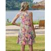 image:imageZeagoo Summer Dresses for Women 2026 Sleeveless Casual Floral Tshirt Sundress with Pockets Loose Tank Beach DressPurplered