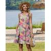 image:imageZeagoo Summer Dresses for Women 2026 Sleeveless Casual Floral Tshirt Sundress with Pockets Loose Tank Beach DressPurplered
