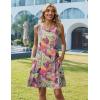 image:imageZeagoo Summer Dresses for Women 2026 Sleeveless Casual Floral Tshirt Sundress with Pockets Loose Tank Beach DressPurplered