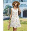 image:imageZeagoo Summer Dresses for Women 2026 Sleeveless Casual Floral Tshirt Sundress with Pockets Loose Tank Beach DressWhite Floral