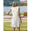image:imageZeagoo Summer Dresses for Women 2026 Sleeveless Casual Floral Tshirt Sundress with Pockets Loose Tank Beach DressWhite Floral
