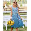 image:imageZeagoo Summer Dresses for Women Flowy Aline Casual Midi Tank Dress Beach Boho Vacation Sundresses Shift Dress with Pockets01 Blue Floral
