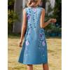 image:imageZeagoo Summer Dresses for Women Flowy Aline Casual Midi Tank Dress Beach Boho Vacation Sundresses Shift Dress with Pockets01 Blue Floral