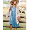 image:imageZeagoo Summer Dresses for Women Flowy Aline Casual Midi Tank Dress Beach Boho Vacation Sundresses Shift Dress with Pockets01 Blue Floral