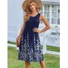 image:imageZeagoo Summer Dresses for Women Flowy Aline Casual Midi Tank Dress Beach Boho Vacation Sundresses Shift Dress with Pockets02 Navy Floral