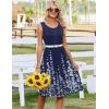 image:imageZeagoo Summer Dresses for Women Flowy Aline Casual Midi Tank Dress Beach Boho Vacation Sundresses Shift Dress with Pockets02 Navy Floral