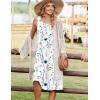 image:imageZeagoo Summer Dresses for Women Flowy Aline Casual Midi Tank Dress Beach Boho Vacation Sundresses Shift Dress with Pockets02 White Floral
