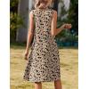 image:imageZeagoo Summer Dresses for Women Flowy Aline Casual Midi Tank Dress Beach Boho Vacation Sundresses Shift Dress with PocketsBeige