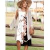 image:imageZeagoo Summer Dresses for Women Flowy Aline Casual Midi Tank Dress Beach Boho Vacation Sundresses Shift Dress with PocketsBlack White Floral