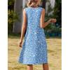 image:imageZeagoo Summer Dresses for Women Flowy Aline Casual Midi Tank Dress Beach Boho Vacation Sundresses Shift Dress with PocketsBlue