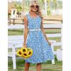 image:imageZeagoo Summer Dresses for Women Flowy Aline Casual Midi Tank Dress Beach Boho Vacation Sundresses Shift Dress with PocketsBlue