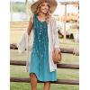 image:imageZeagoo Summer Dresses for Women Flowy Aline Casual Midi Tank Dress Beach Boho Vacation Sundresses Shift Dress with PocketsBlue Green