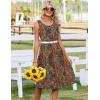 image:imageZeagoo Summer Dresses for Women Flowy Aline Casual Midi Tank Dress Beach Boho Vacation Sundresses Shift Dress with PocketsBrown