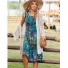 image:imageZeagoo Summer Dresses for Women Flowy Aline Casual Midi Tank Dress Beach Boho Vacation Sundresses Shift Dress with PocketsColorful