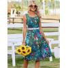 image:imageZeagoo Summer Dresses for Women Flowy Aline Casual Midi Tank Dress Beach Boho Vacation Sundresses Shift Dress with PocketsColorful