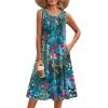 image:imageZeagoo Summer Dresses for Women Flowy Aline Casual Midi Tank Dress Beach Boho Vacation Sundresses Shift Dress with PocketsColorful