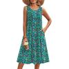 image:imageZeagoo Summer Dresses for Women Flowy Aline Casual Midi Tank Dress Beach Boho Vacation Sundresses Shift Dress with PocketsCx338