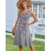 image:imageZeagoo Summer Dresses for Women Flowy Aline Casual Midi Tank Dress Beach Boho Vacation Sundresses Shift Dress with PocketsGrey Floral