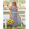 image:imageZeagoo Summer Dresses for Women Flowy Aline Casual Midi Tank Dress Beach Boho Vacation Sundresses Shift Dress with PocketsGrey Floral