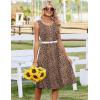 image:imageZeagoo Summer Dresses for Women Flowy Aline Casual Midi Tank Dress Beach Boho Vacation Sundresses Shift Dress with PocketsLeopard Print