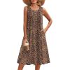 image:imageZeagoo Summer Dresses for Women Flowy Aline Casual Midi Tank Dress Beach Boho Vacation Sundresses Shift Dress with PocketsLeopard Print