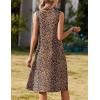 image:imageZeagoo Summer Dresses for Women Flowy Aline Casual Midi Tank Dress Beach Boho Vacation Sundresses Shift Dress with PocketsLeopard Print