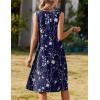 image:imageZeagoo Summer Dresses for Women Flowy Aline Casual Midi Tank Dress Beach Boho Vacation Sundresses Shift Dress with PocketsNavy Floral