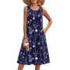 image:imageZeagoo Summer Dresses for Women Flowy Aline Casual Midi Tank Dress Beach Boho Vacation Sundresses Shift Dress with PocketsNavy Floral
