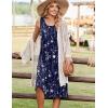 image:imageZeagoo Summer Dresses for Women Flowy Aline Casual Midi Tank Dress Beach Boho Vacation Sundresses Shift Dress with PocketsNavy Floral