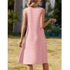 image:imageZeagoo Summer Dresses for Women Flowy Aline Casual Midi Tank Dress Beach Boho Vacation Sundresses Shift Dress with PocketsPink Dot
