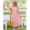image:imageZeagoo Summer Dresses for Women Flowy Aline Casual Midi Tank Dress Beach Boho Vacation Sundresses Shift Dress with PocketsPink Dot