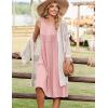 image:imageZeagoo Summer Dresses for Women Flowy Aline Casual Midi Tank Dress Beach Boho Vacation Sundresses Shift Dress with PocketsPink Dot