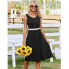 image:imageZeagoo Summer Dresses for Women Flowy Aline Casual Midi Tank Dress Beach Boho Vacation Sundresses Shift Dress with PocketsSolid Black