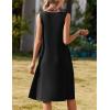 image:imageZeagoo Summer Dresses for Women Flowy Aline Casual Midi Tank Dress Beach Boho Vacation Sundresses Shift Dress with PocketsSolid Black