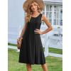 image:imageZeagoo Summer Dresses for Women Flowy Aline Casual Midi Tank Dress Beach Boho Vacation Sundresses Shift Dress with PocketsSolid Black