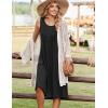 image:imageZeagoo Summer Dresses for Women Flowy Aline Casual Midi Tank Dress Beach Boho Vacation Sundresses Shift Dress with PocketsSolid Black