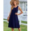 image:imageZeagoo Summer Dresses for Women Flowy Aline Casual Midi Tank Dress Beach Boho Vacation Sundresses Shift Dress with PocketsSolid Navy
